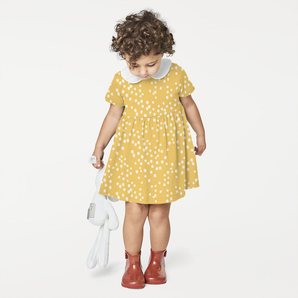 Spots On Mustard Fabric