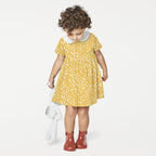 Spots On Mustard Fabric