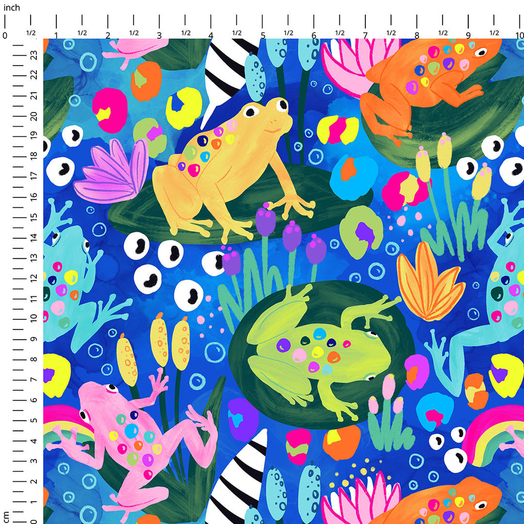 Funky Frogs Fabric