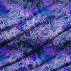 Abstract Flower Blue Fabric