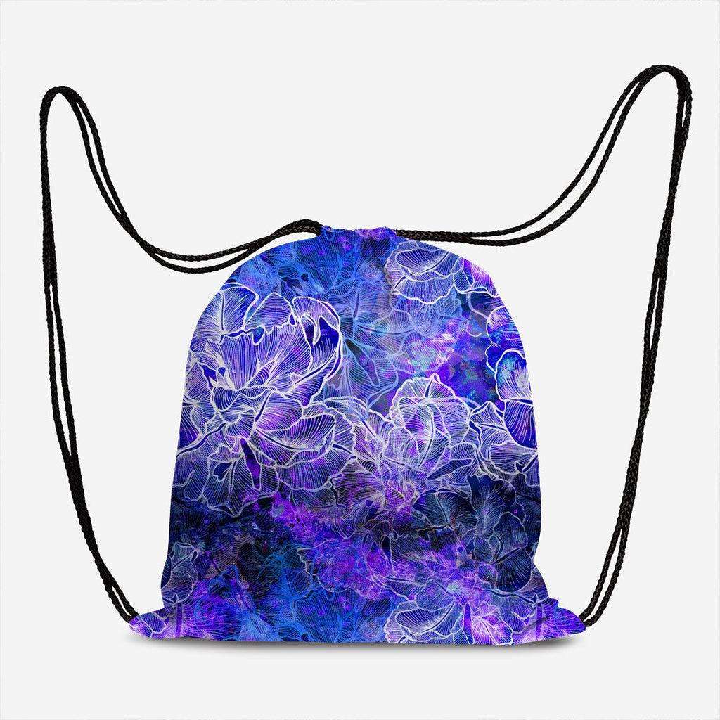 Abstract Flower Blue Fabric
