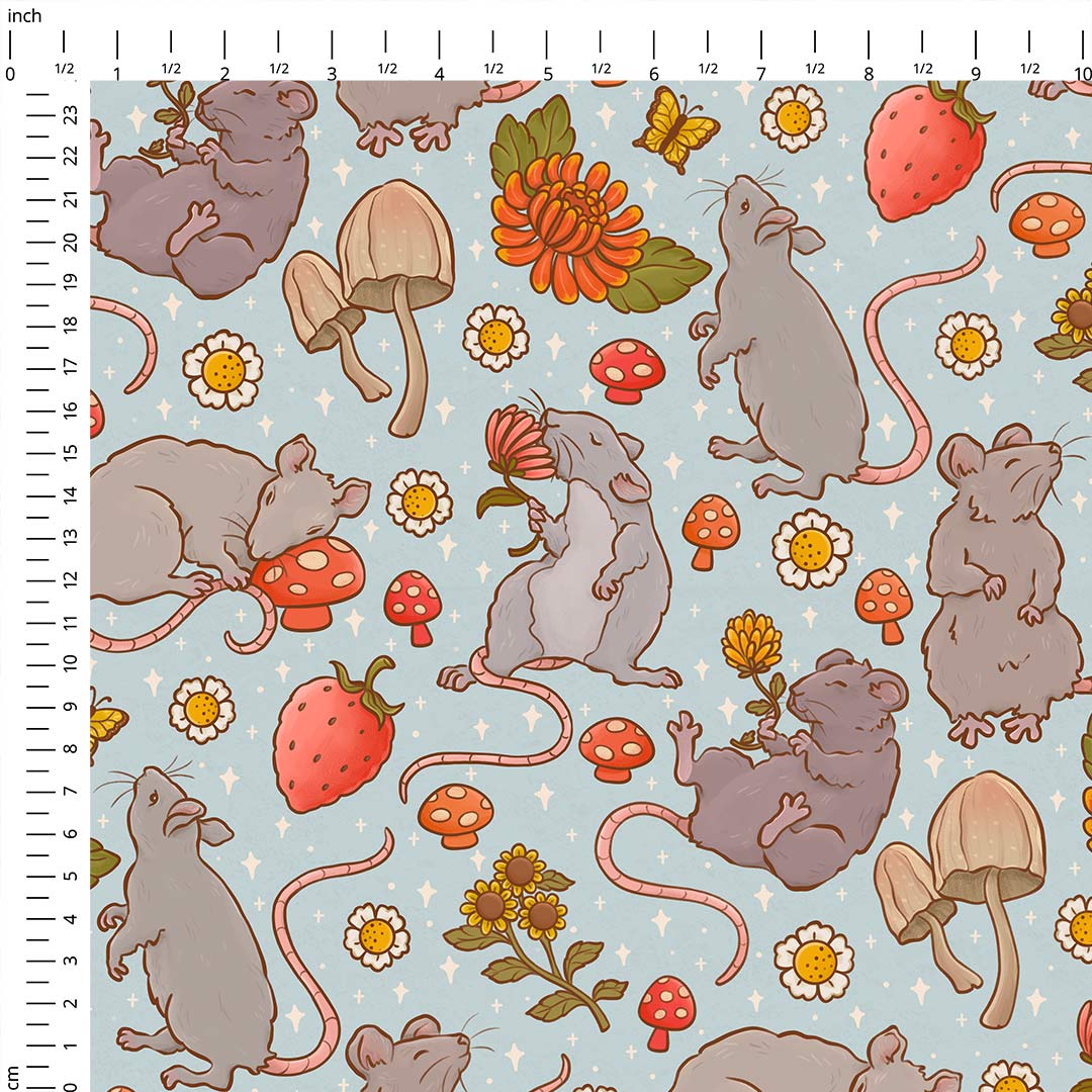 Adorable Rats Fabric