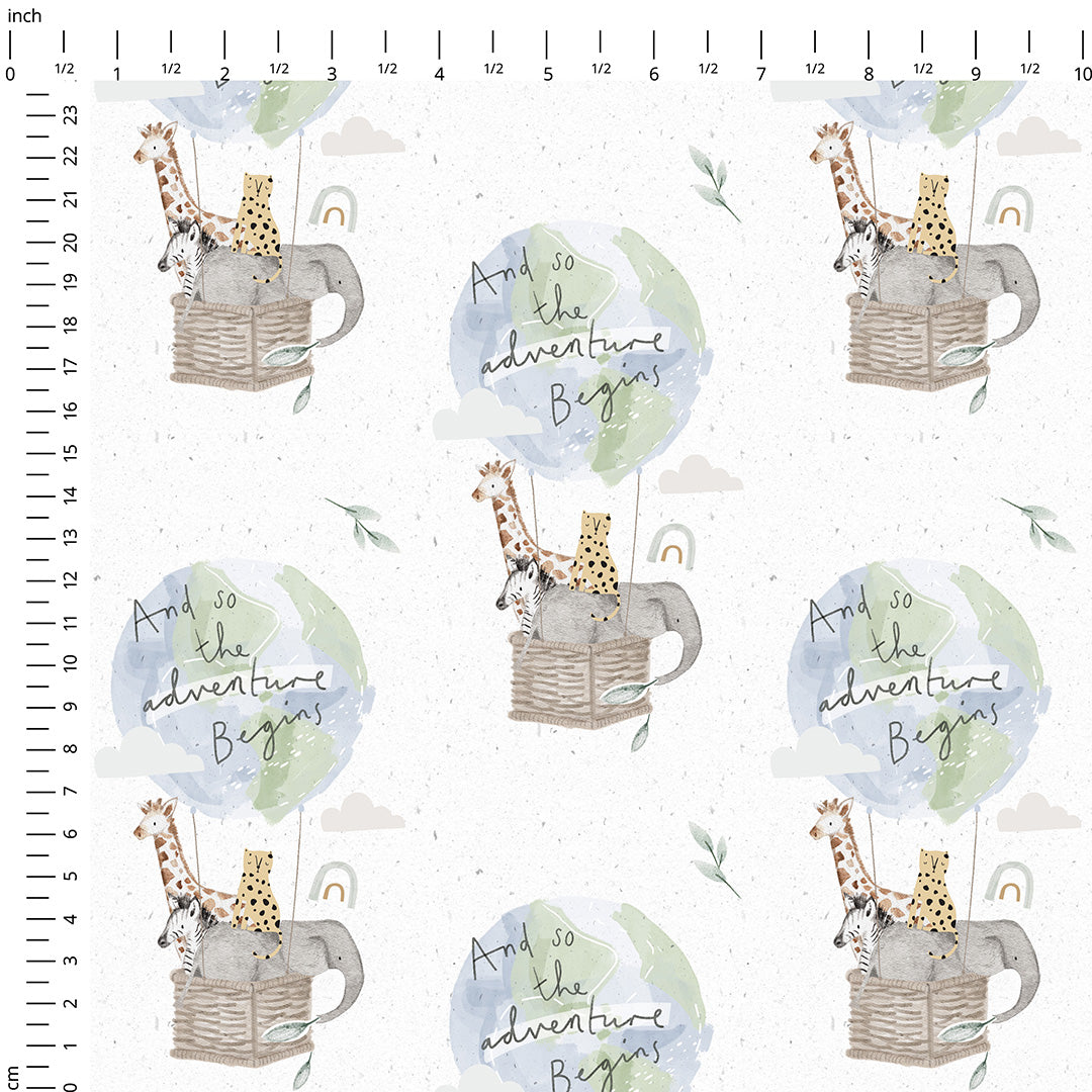 Adventure Begins Fabric