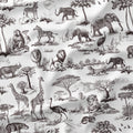 Africa Brown Toile De Jouy Fabric