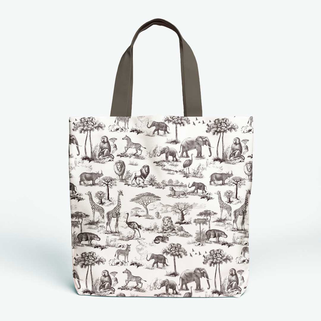 Africa Brown Toile De Jouy Fabric