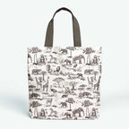 Africa Brown Toile De Jouy Fabric