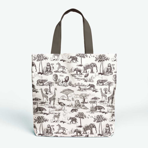 Africa Brown Toile De Jouy Fabric