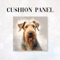 CUSHION Panel Airedale Terrier Dog CP-1134