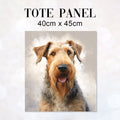 TOTE Airedale Terrier Dog Fabric Bag Panel