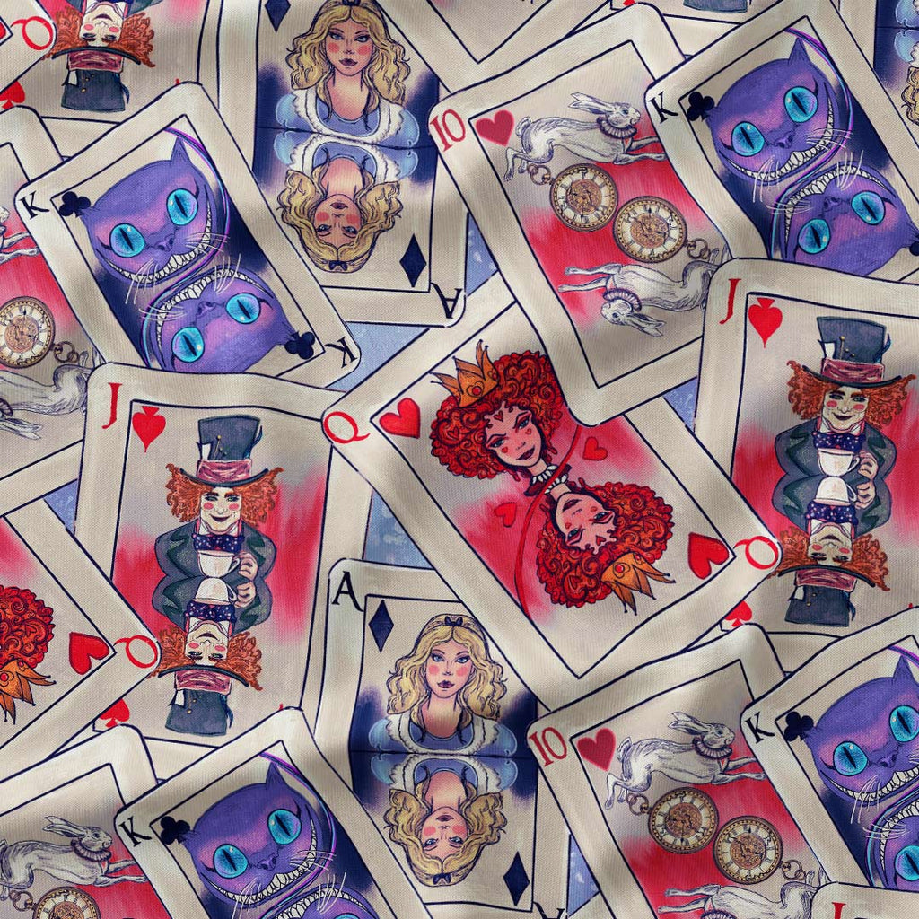 Alice in Wonderland Cards Fabric
