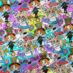 Alice in Wonderland Kawaii Fabric