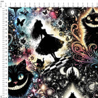 Alice In Wonderland Noir Fabric