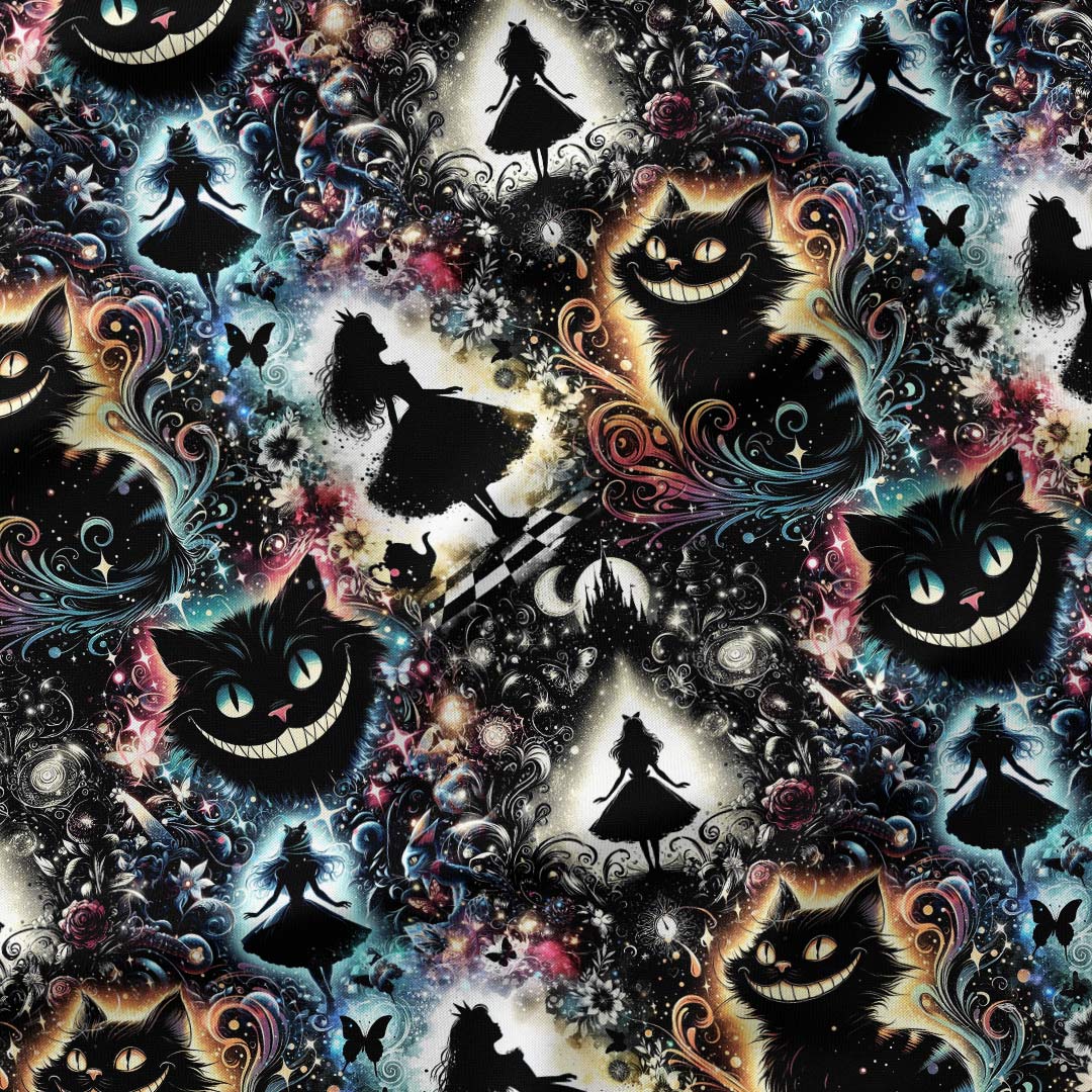 Alice In Wonderland Noir Fabric