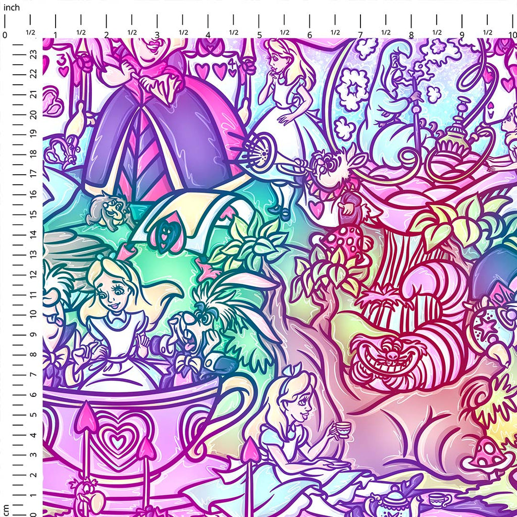 Alice In Wonderland Ombre Fabric