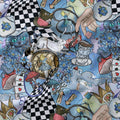 Alice in Wonderland Pastel Blue Fabric