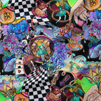 Alice in Wonderland Trippy Fabric