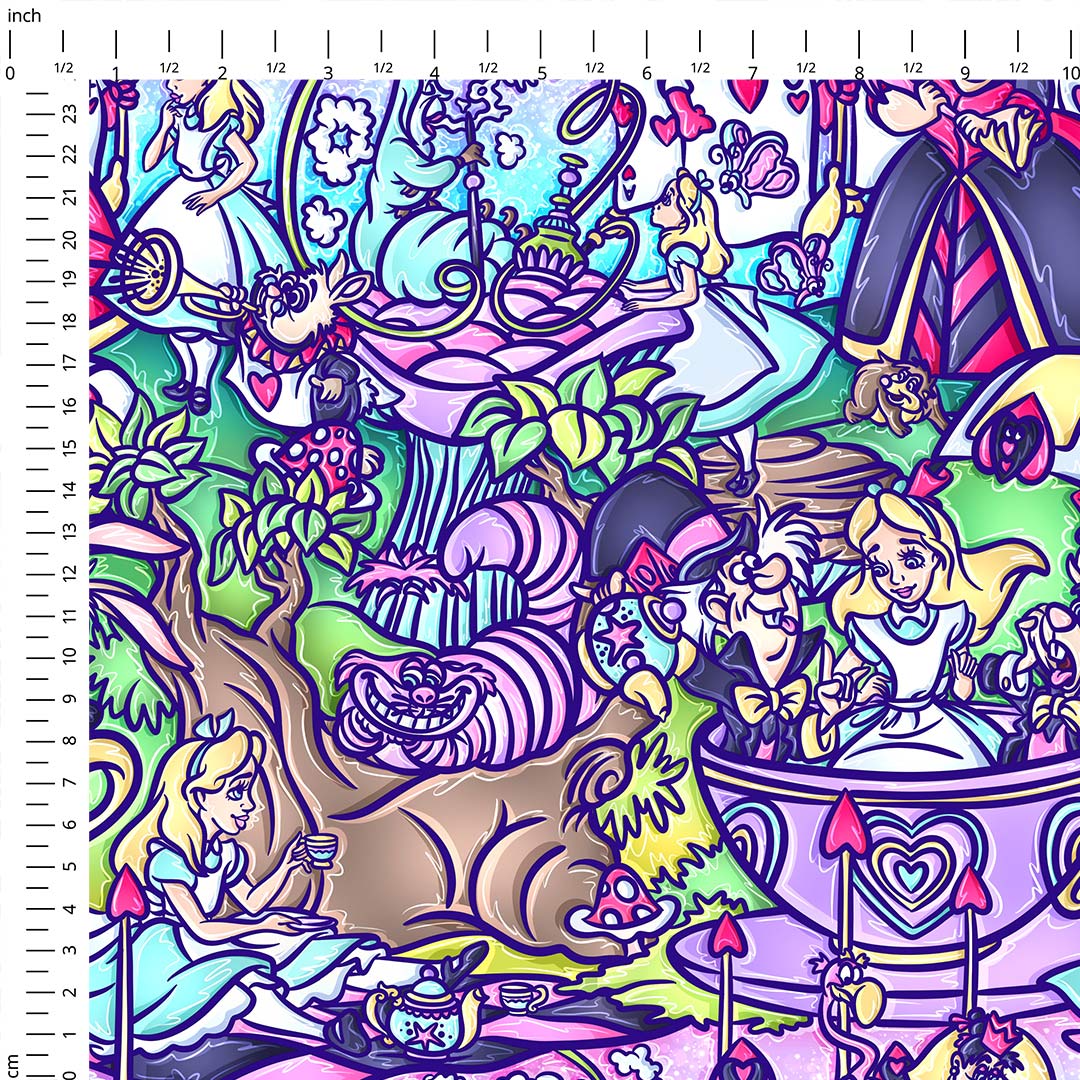 Alice In Wonderland Fabric