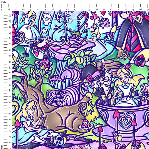 Alice In Wonderland Fabric