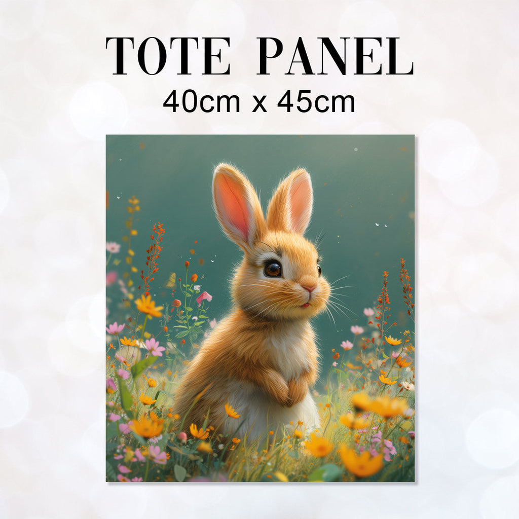 TOTE Fabric Bag Panel Cute Bunny Amber TP-299
