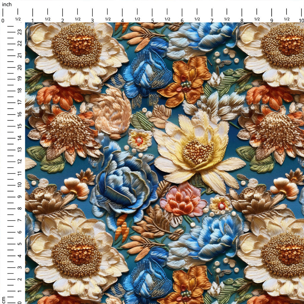 Angelica Faux Embroidery Fabric