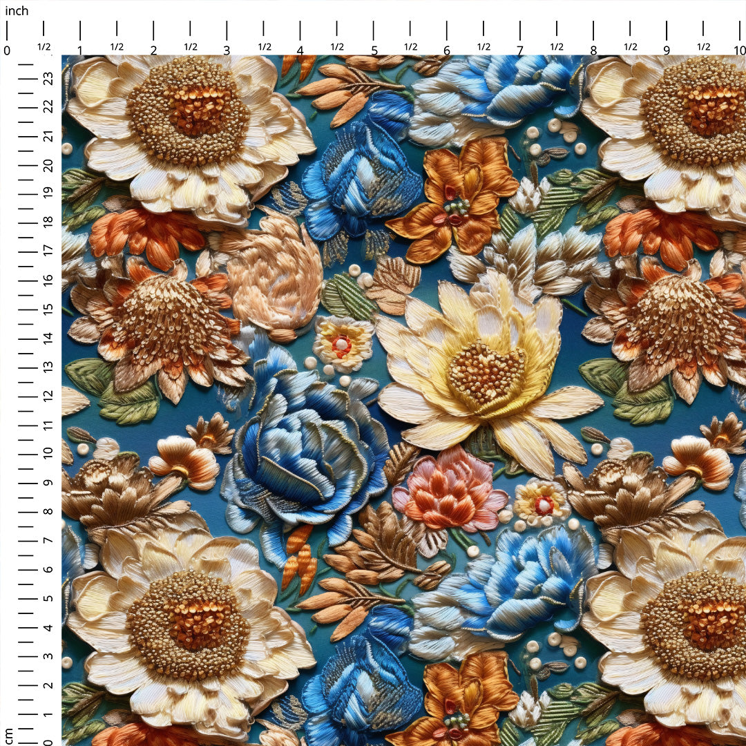 Angelica Faux Embroidery Fabric