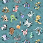 Animal Alphabet Fabric