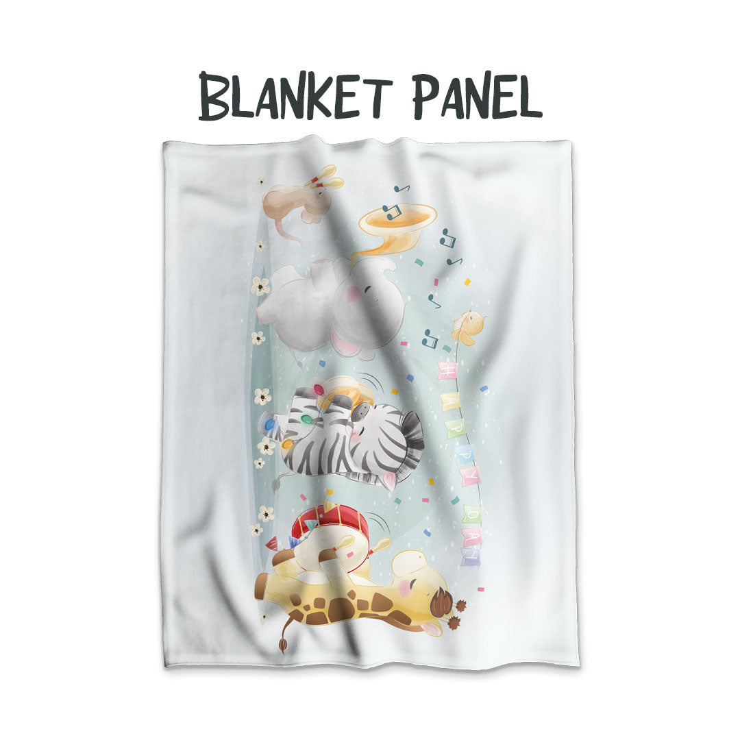 Animal Parade Fabric Blanket Panel BP-6