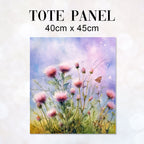 TOTE Aquarelle Thistle Fabric Bag Panel