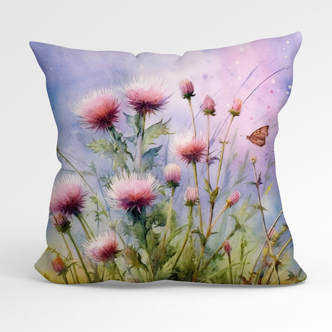 CUSHION Panel Aquarelle Thistle CP-1140