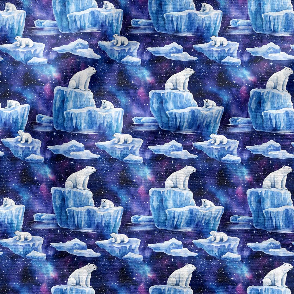 Arctic Night Polar Bears Fabric