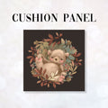 CUSHION Fabric Panel Autumn Bear Chocolate CP-1143