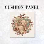 CUSHION Fabric Panel Autumn Bear Cream CP-1149