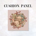 CUSHION Fabric Panel Autumn Bear Pink CP-1155