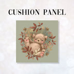 CUSHION Fabric Panel Autumn Bear Sage CP-1161
