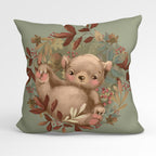 CUSHION Fabric Panel Autumn Bear Sage CP-1161