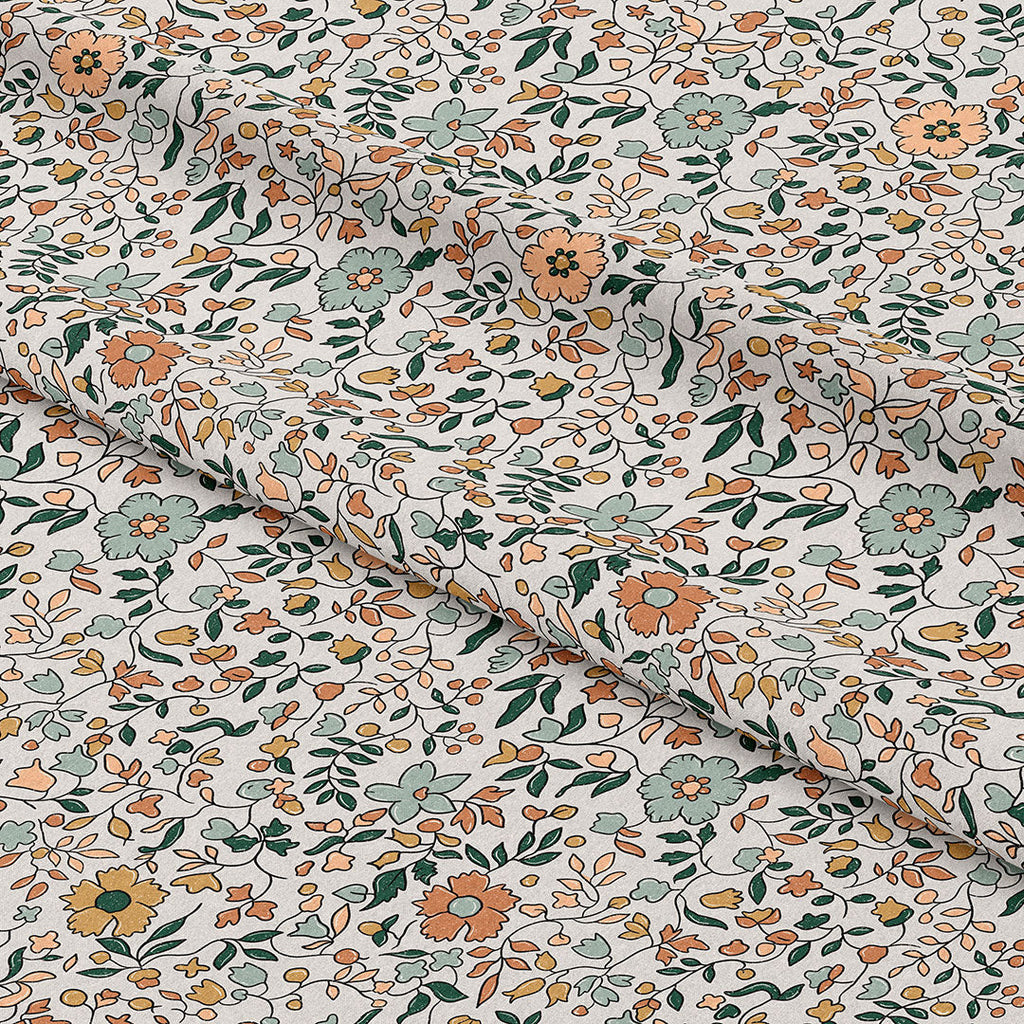 Autumn Boho Flowers Fabric