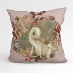 CUSHION Fabric Panel Autumn Bunny Pink CP-1156