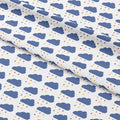 Autumn Clouds White Fabric