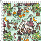 Autumn Cottage Frogs Fabric