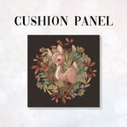 CUSHION Fabric Panel Autumn Deer Chocolate CP-1145