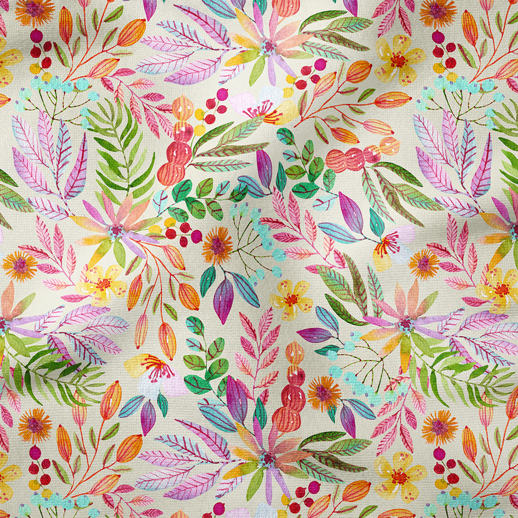 Autumn Floral Bright Fabric