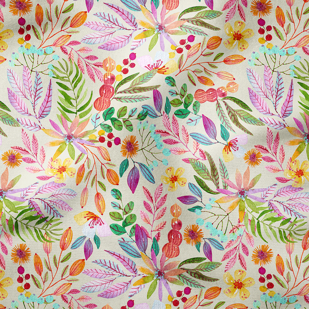 Autumn Floral Bright Fabric