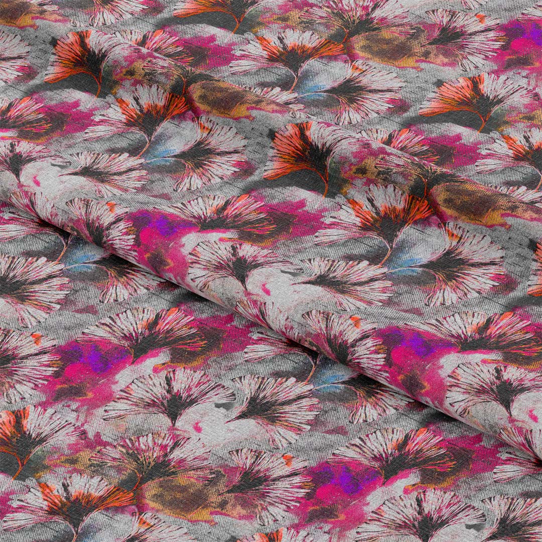 Autumn Floral Fans Fabric