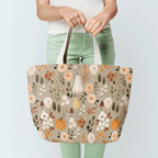 Autumn Floral Pumpkins Fabric