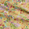 Autumn Floral Yellow Fabric