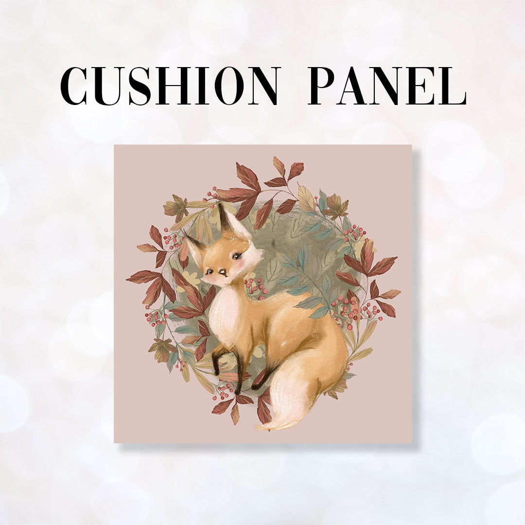CUSHION Fabric Panel Autumn Fox Pink CP-1158
