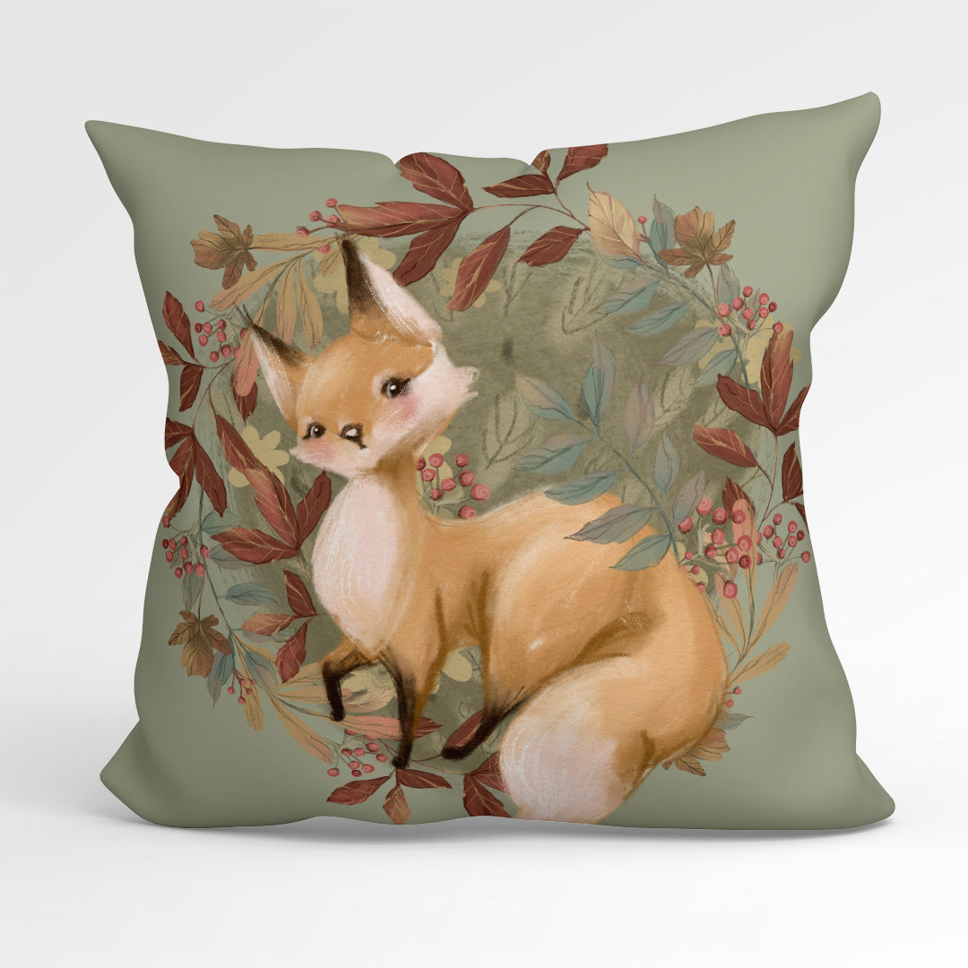 CUSHION Fabric Panel Autumn Fox Sage CP-1164