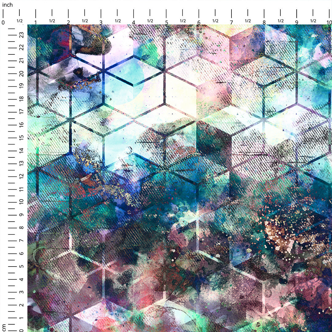 Autumn Geo Abstract Fabric