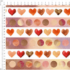 Autumn Spots and Hearts Fabric