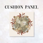 CUSHION Fabric Panel Autumn Owl Cream CP-1153